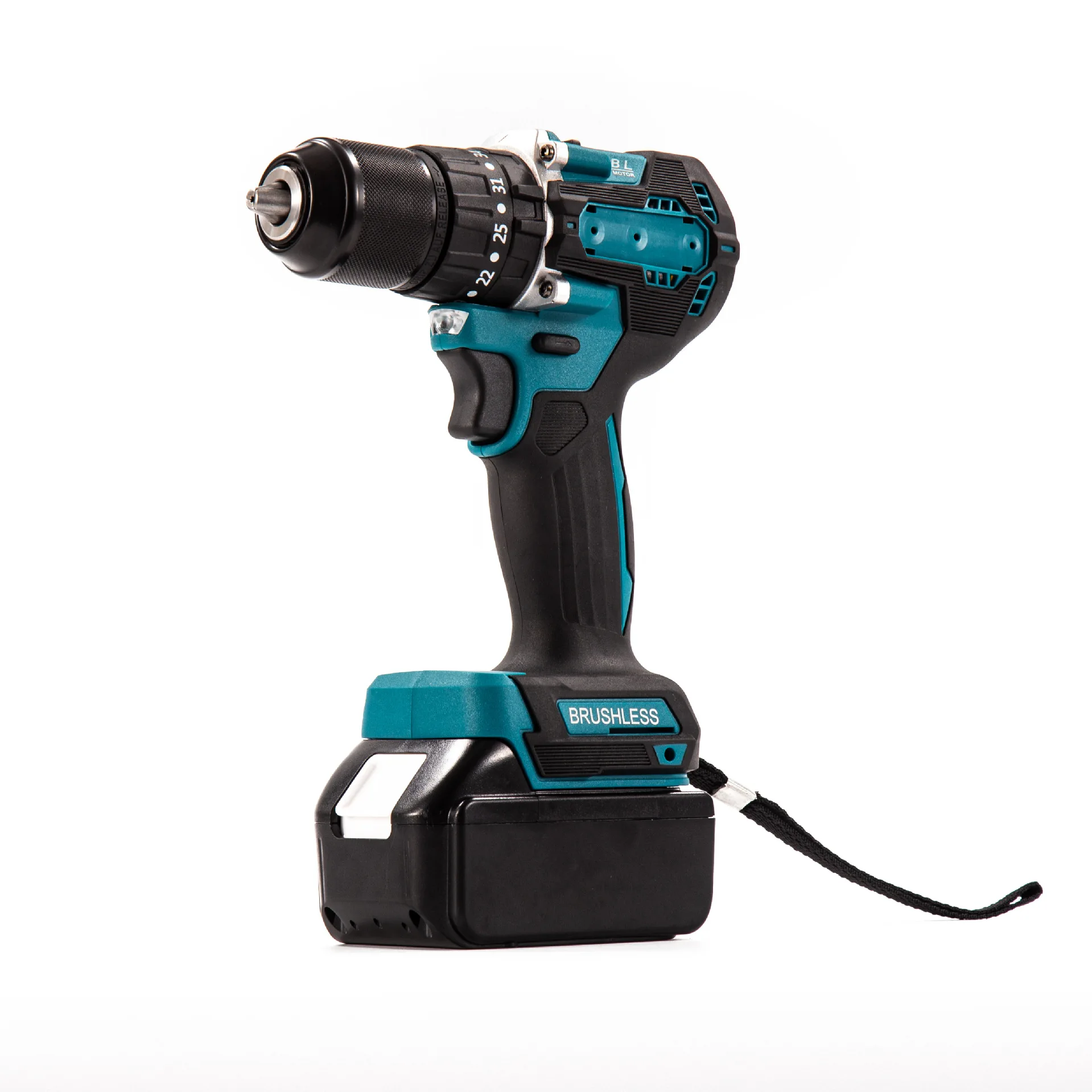 Electric Hammer Impact Drill Brushless 35+3 Torque Cordless 13mm  Rechargeable For Makita 18V Battery Power Tools