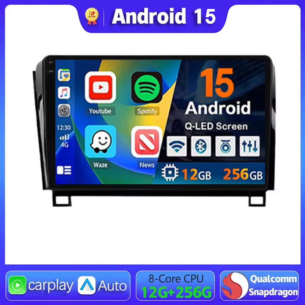 

Android 15 Carplay Car Radio For Toyota Tundra XK50 2007 - 2013 Sequoia XK60 2008 - 2017 Navigation GPS Multimedia Player Stereo