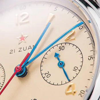 38毫米 1963 男士腕錶 Polit 計時腕錶 ST1901 機械原廠空軍 40毫米壓克力 Reloj Homber 天津機芯 8 最佳銷售 38毫米手錶 - №6