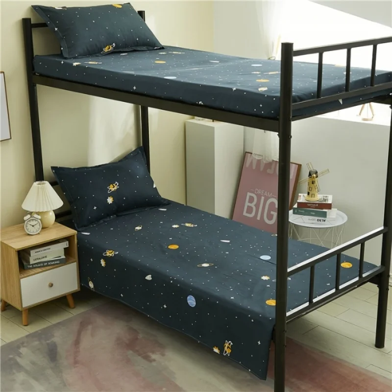 160x230cm Bed Top Sheet For Single Modern Soft Polyester Flat Sheet Home Bunk Bed Sheet Kids Adult Student Dormitory Bedspread