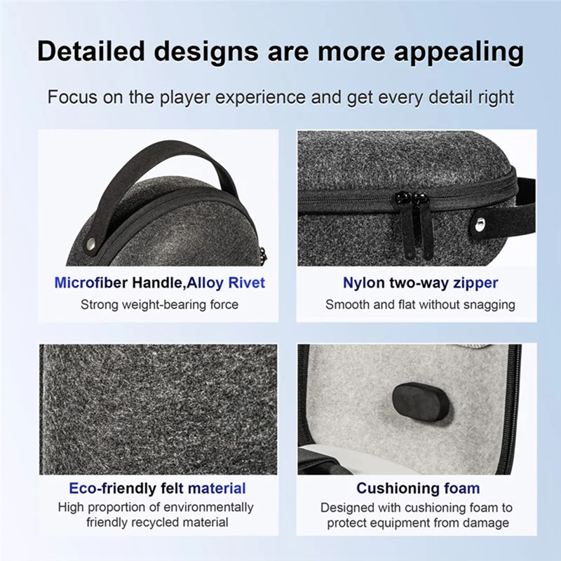 AP-VR étui de transport pour Meta Quest 3 Compatible pour Quest 2 dur grand sac de Protection d'espace VR accessoires pièces