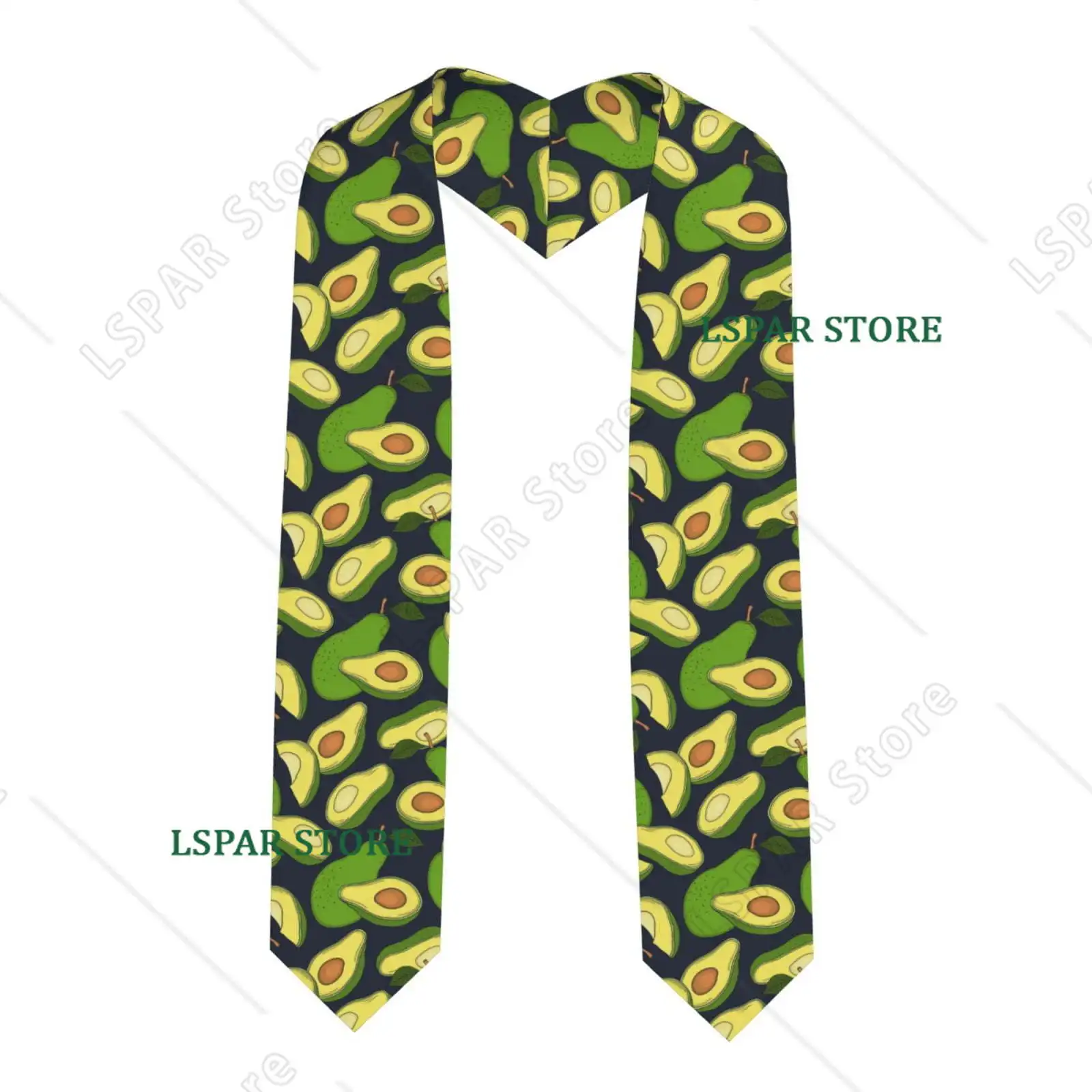

Fresh Avocado Print Unisex Adult Graduation Stole Shawl for Academic Commencements