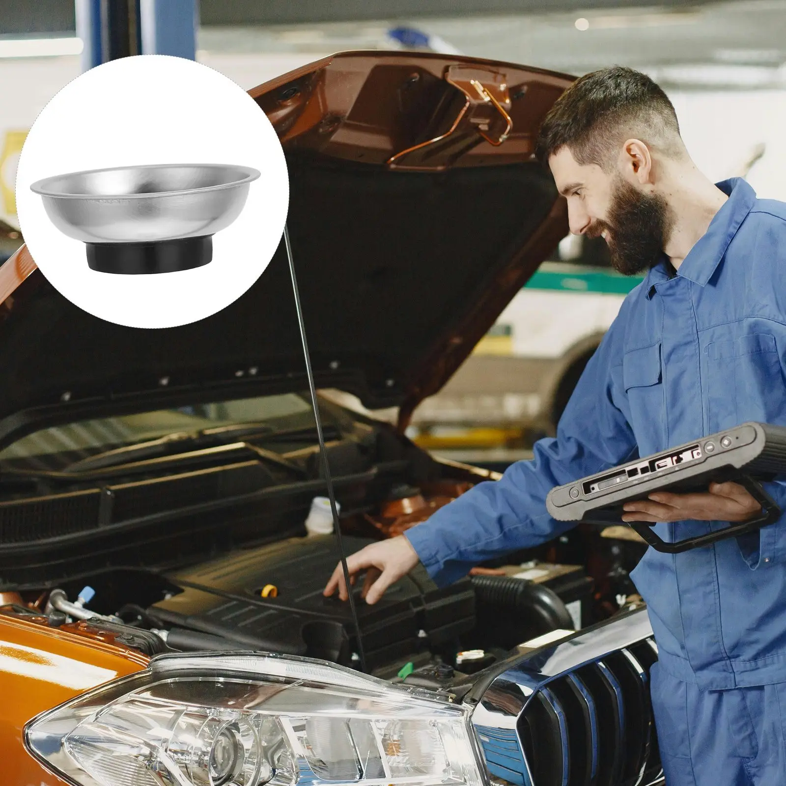 3 Inch Magnetic Parts Bowl Rubber Bottom Sturdy Premium Material Compact Sized Component Holder Round ganizer Tray Tool Box