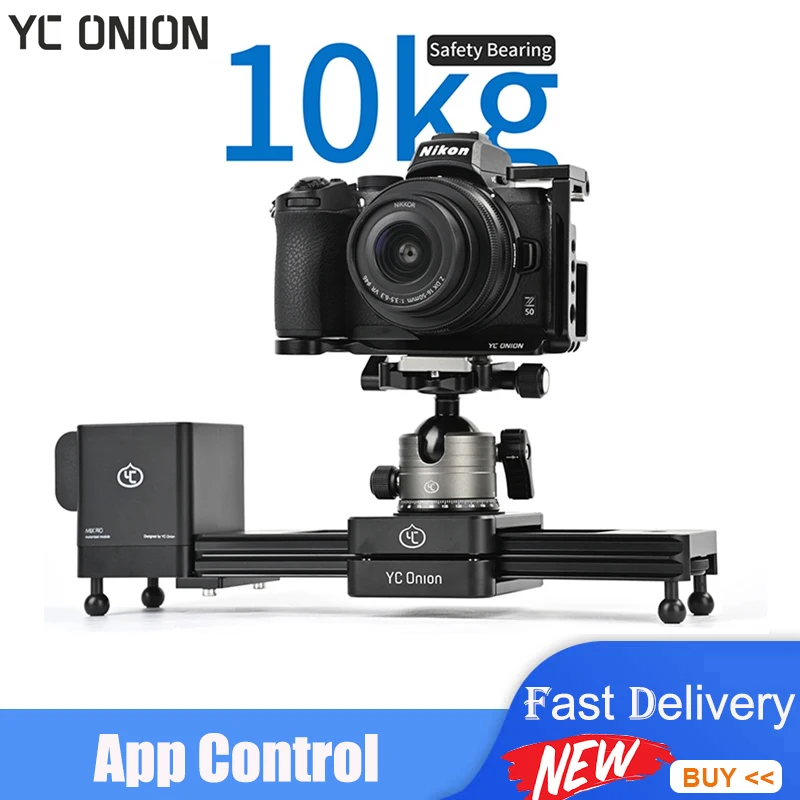 

YC Onion Chocolate Mini Motorized Slider for Camera DSLR APP Control Retractable Portable Stabilizer Photography Rail Slider