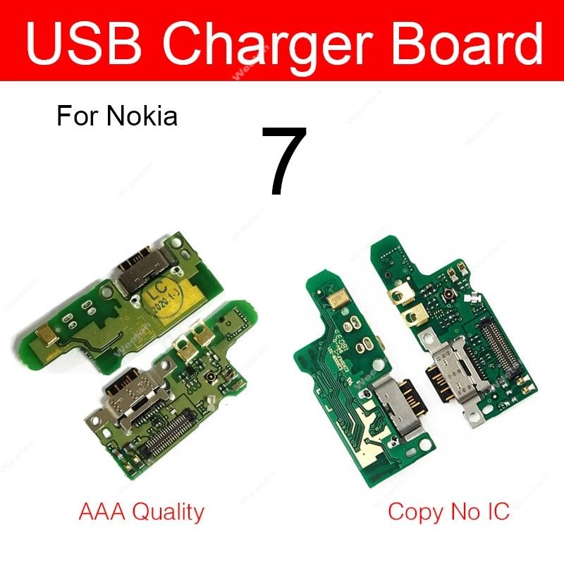 Placa de Carga USB para Nokia 7, 7.1, 8, 8.1, X7, X71, 7 Plus, 7.1 Plus, 8.1 Plus, Puerto de Carga USB, Repuestos Profesionales para Reparación de Teléfonos