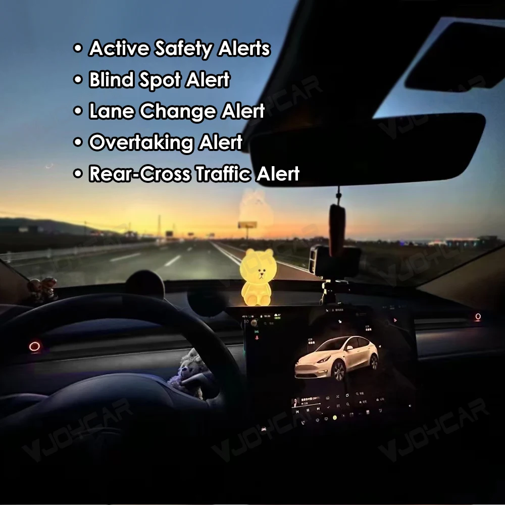 نظام مراقبة النقطة العمياء Vjoycar لطراز تسلا 3 Y Lane تغيير تنبيه نموذج 3 نظام هايلاند BSD تذكير مفتوح الباب #6