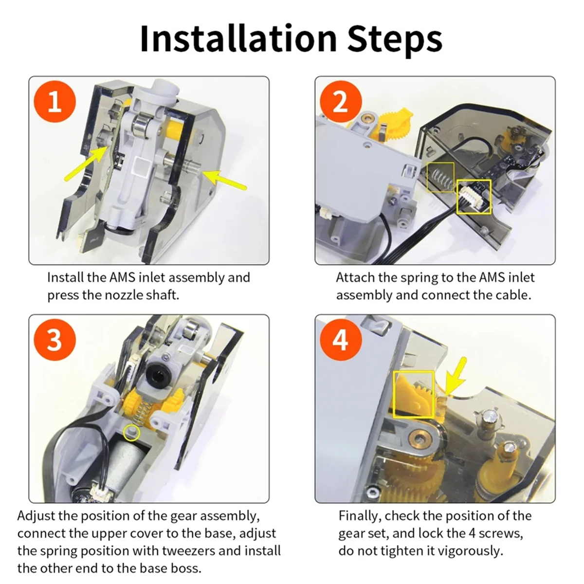 新しいバンブー AMS AMS フィードボード交換 3D プリンタ部品 AMS インレットボードバンブー用
