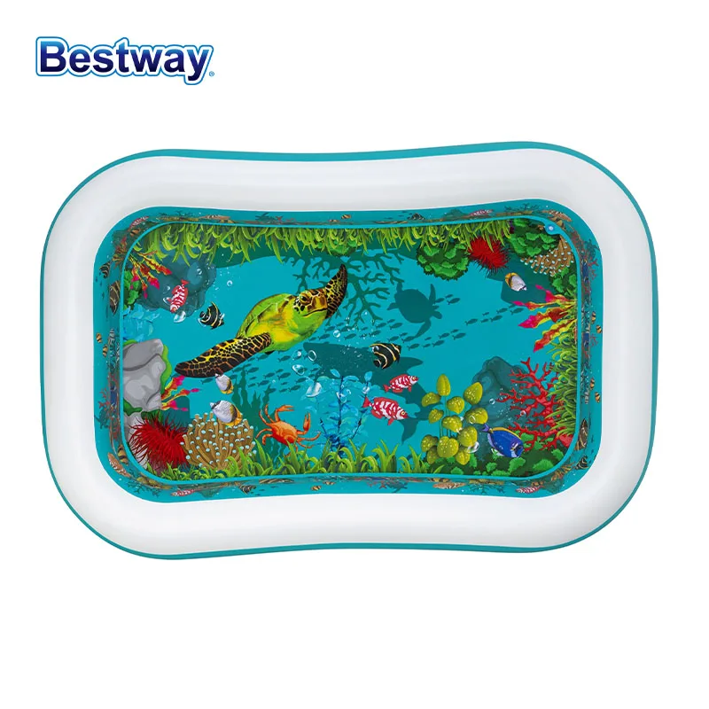 Bestway 54177 [팽창식 배송되지 않음] 3D 눈 2쌍이 포함된 직사각형 풍선 수영장 수중 세계 1개