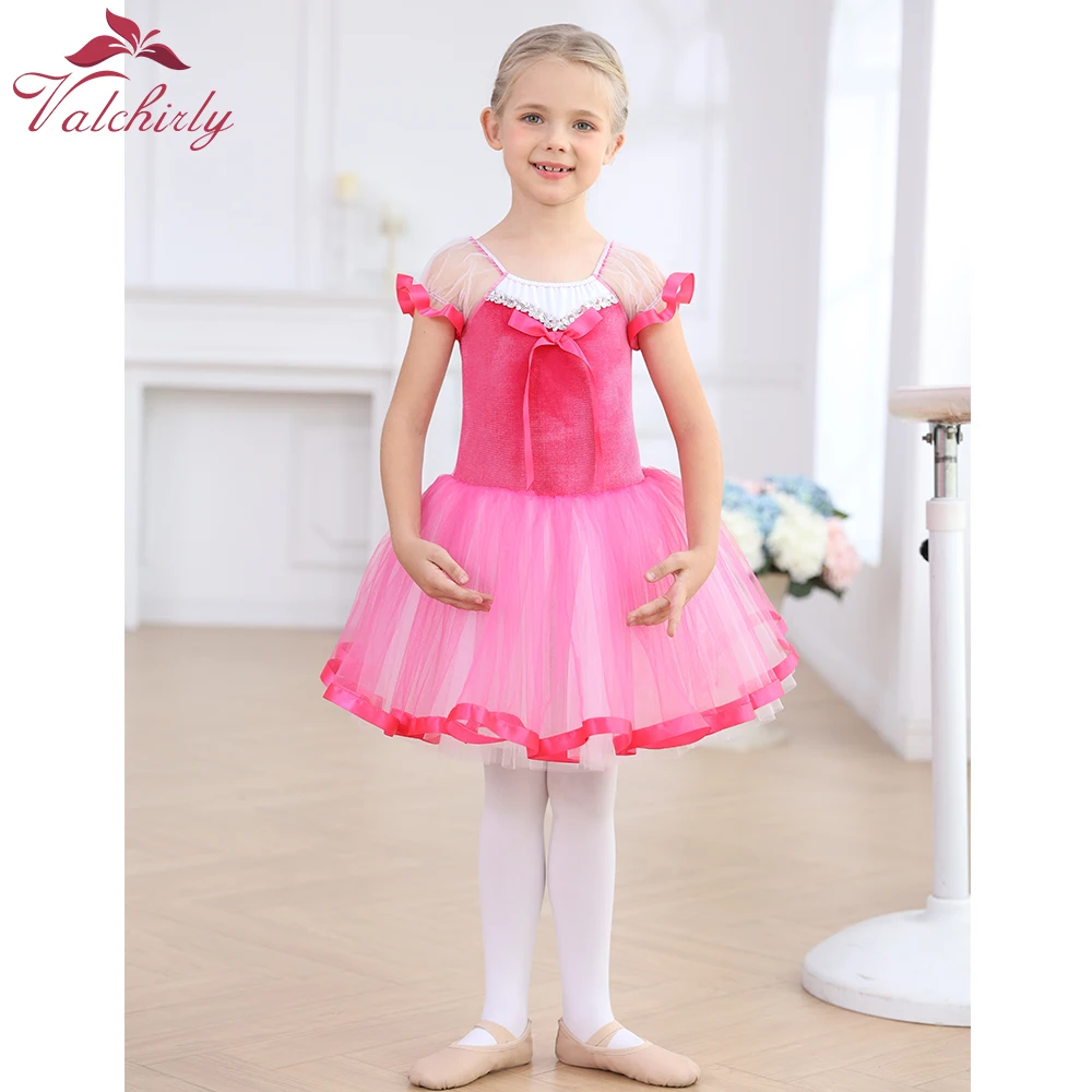 New Golden Girls Ballet Tutu Kids Dance Dress Party Peformance Stage Dancewear Clothing