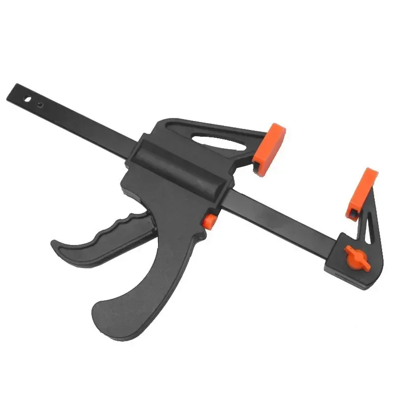 2pcs Woodworking Work Bar 4 Inch Clamp Clip Set Hard Quick Ratchet Release Clip DIY Carpentry Hand Tool Woodworking Clamp