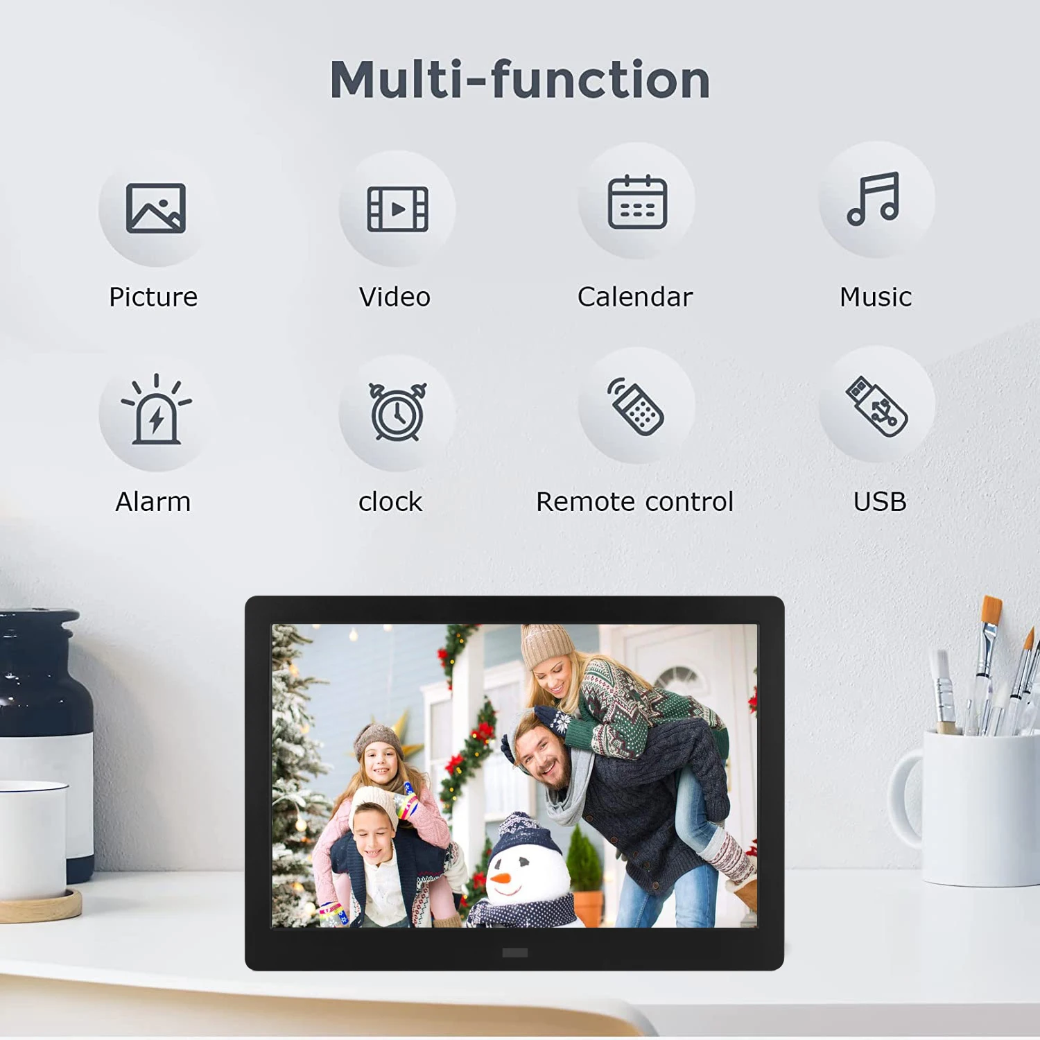 Support auto-rotating picture slideshow video playback Smart digital photo frame 12 13.3 14 15.4 inches