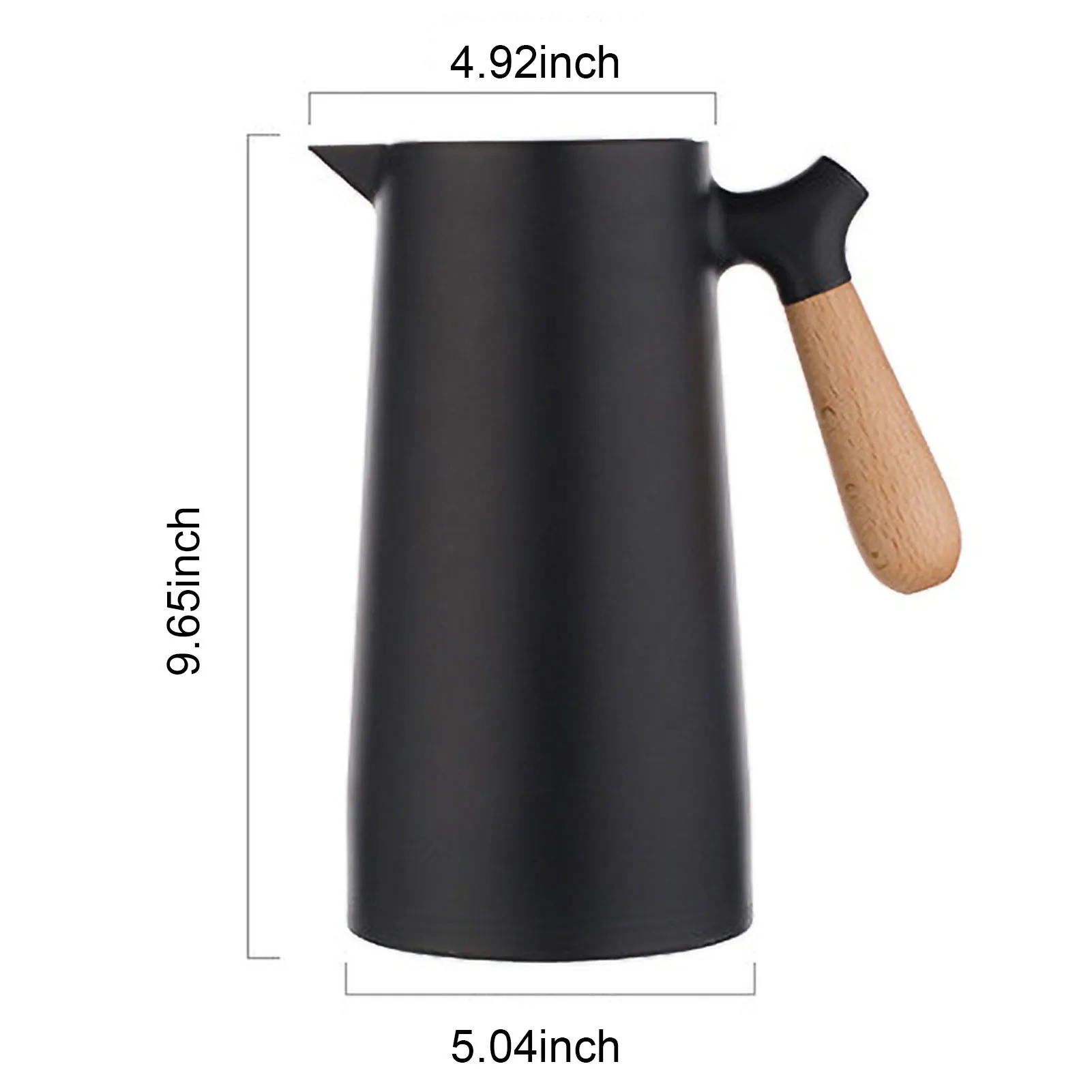 

ZK20 Large Thermal Coffee Carafe Double Walled Household Glass Liner Coffee Pot Household Insulation Pot Vacuum Carafes
