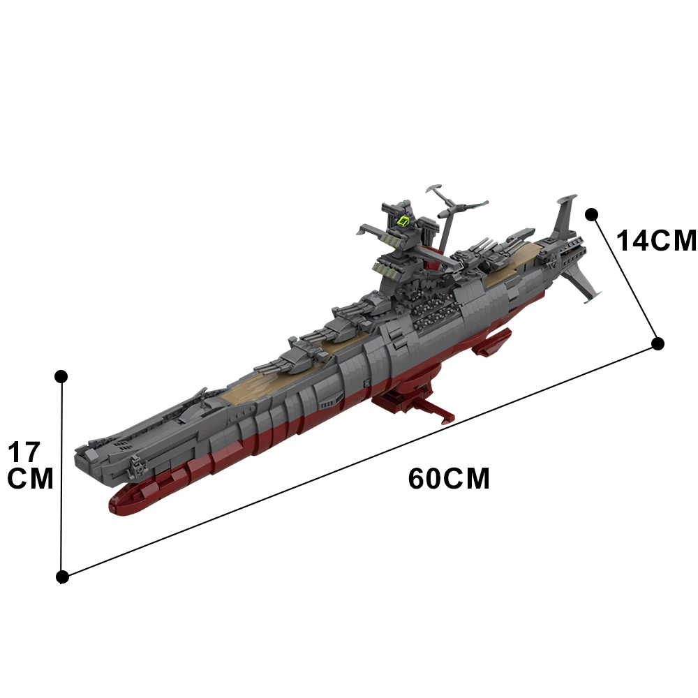 MOC Space Battleship Yamato 2199 Star Blazers Bricks Blazers military affairs Universe Exploration Building Block Model Toy Gift