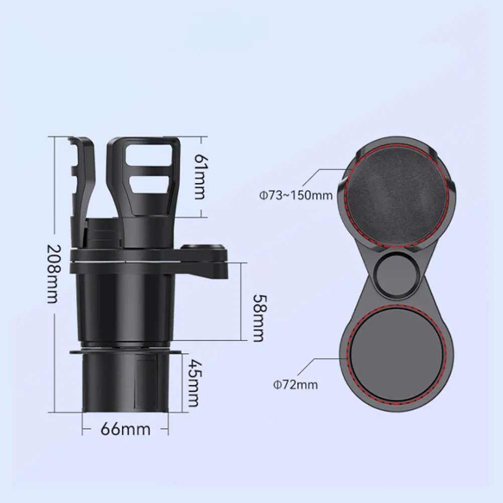 

Car Drinking Cup Holder Durable Plastic Rotating Four-Slot Cup Organizer Car Interior Storage Rack Water Storage Holder