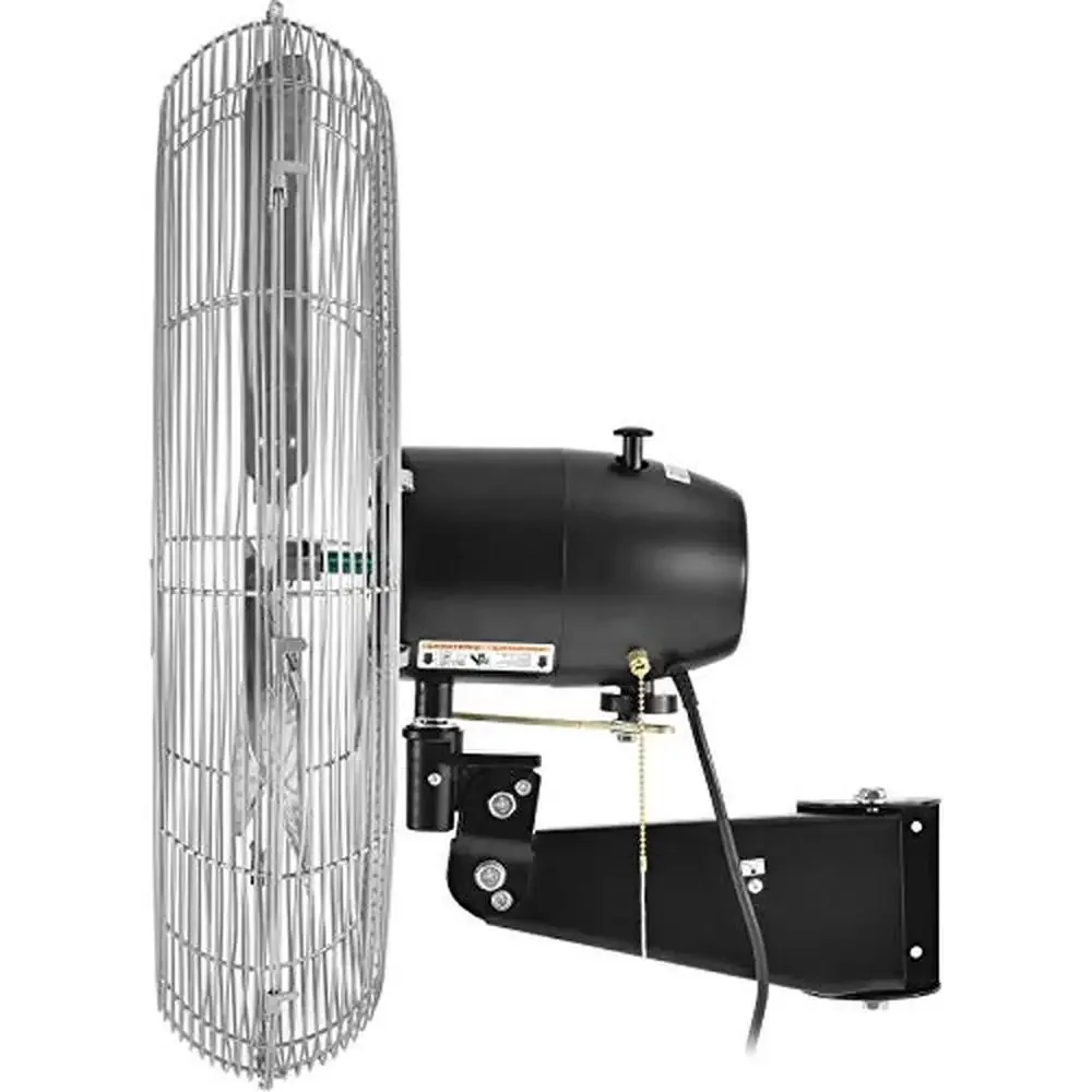 Industriële wandgemonteerde ventilator 24 inch diameter 1/2 pk 8,650CFM metalen oscillerende luchtcirculatie 3 snelheden