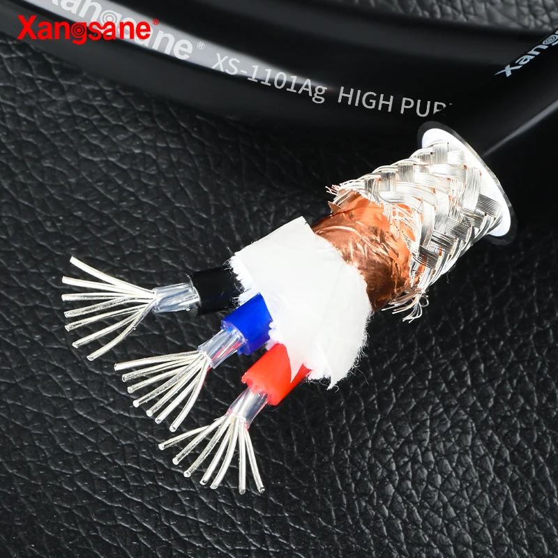 Xangsane XS-1101Ag hifi 99,99% czystego srebra kabel zasilający 3 * 2,5 mm 2 ręczny filtr wzmacniacza mocy diy linia połączeniowa CD