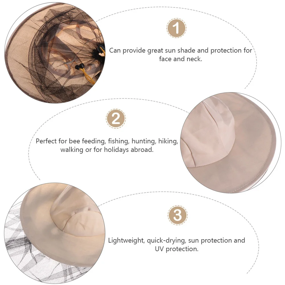 

1Pcs Beekeeping Tool Protective Bee Hat Yellow Foldable Lightweight Face Cover Hat for Hunting Fishing Camping