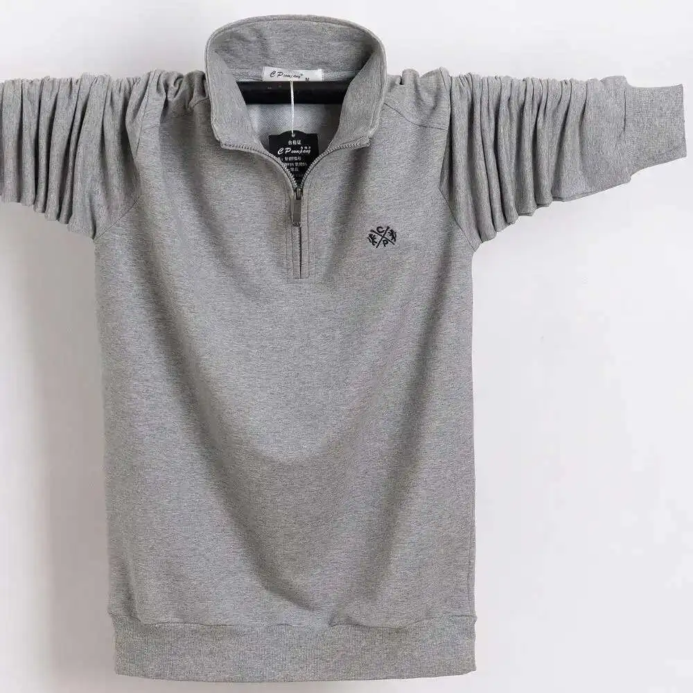 

2025 Men Autumn Winter Long Embroidery Design T-Shirt Slim Fit Loose Casual Cotton T Shirt Male Big Size 5XL 6XL