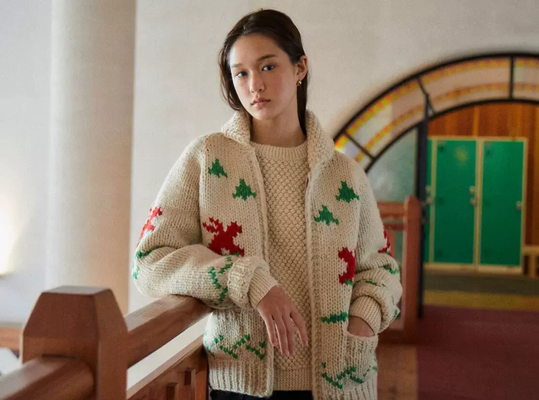 

106cm Bust Spring Autumn Women Fairy Delicate Handmade Mori Girl Loose Knitted 100% Wool Sweaters Cardigans