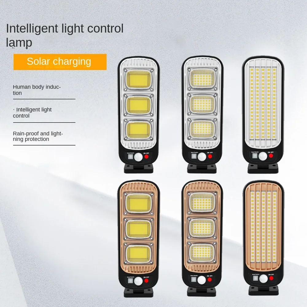 Remote Control Solar Induction Lamp Integrated Courtyard Street Lamp Human Body Induction Wall Lamp Outdoor Led Induction