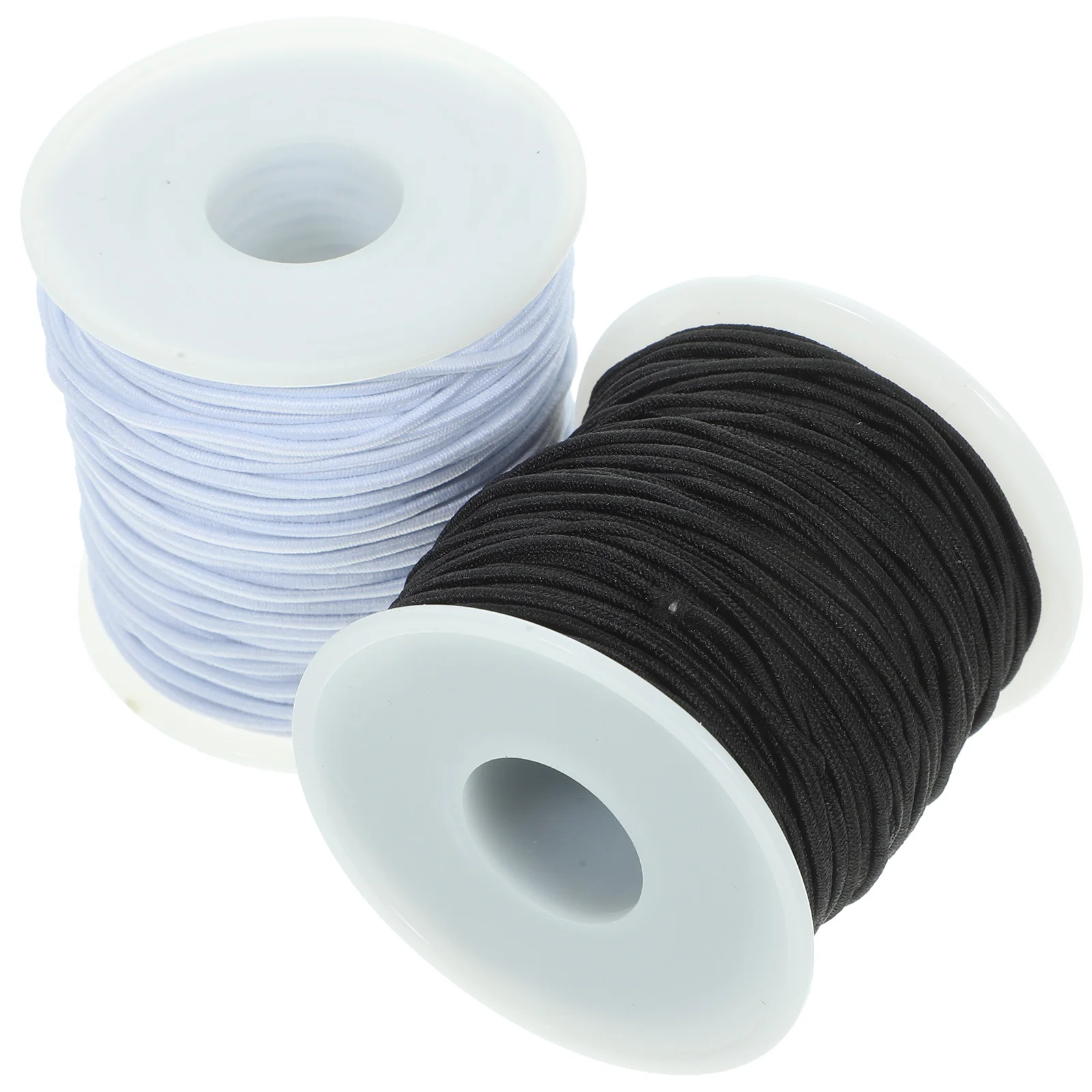 

2pcs 15mm Black White Elastic Beading Cord for DIY Bracelet Necklace Jewelry Making Supplies stretchy bracelet cord elastic