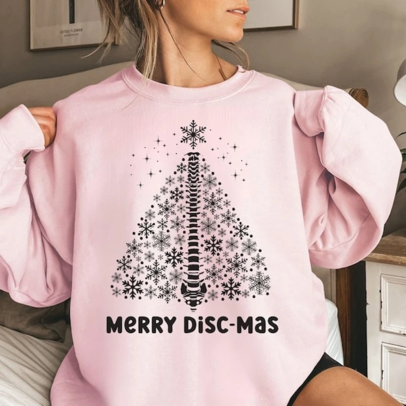 بلوفر شجرة عيد الميلاد للعمود الفقري، هدية تخرج شيرو للطبيب بتقويم العمود الفقري، سويت شيرت لجراحة العظام، هودي مكتب هدايا برقبة دائرية #3