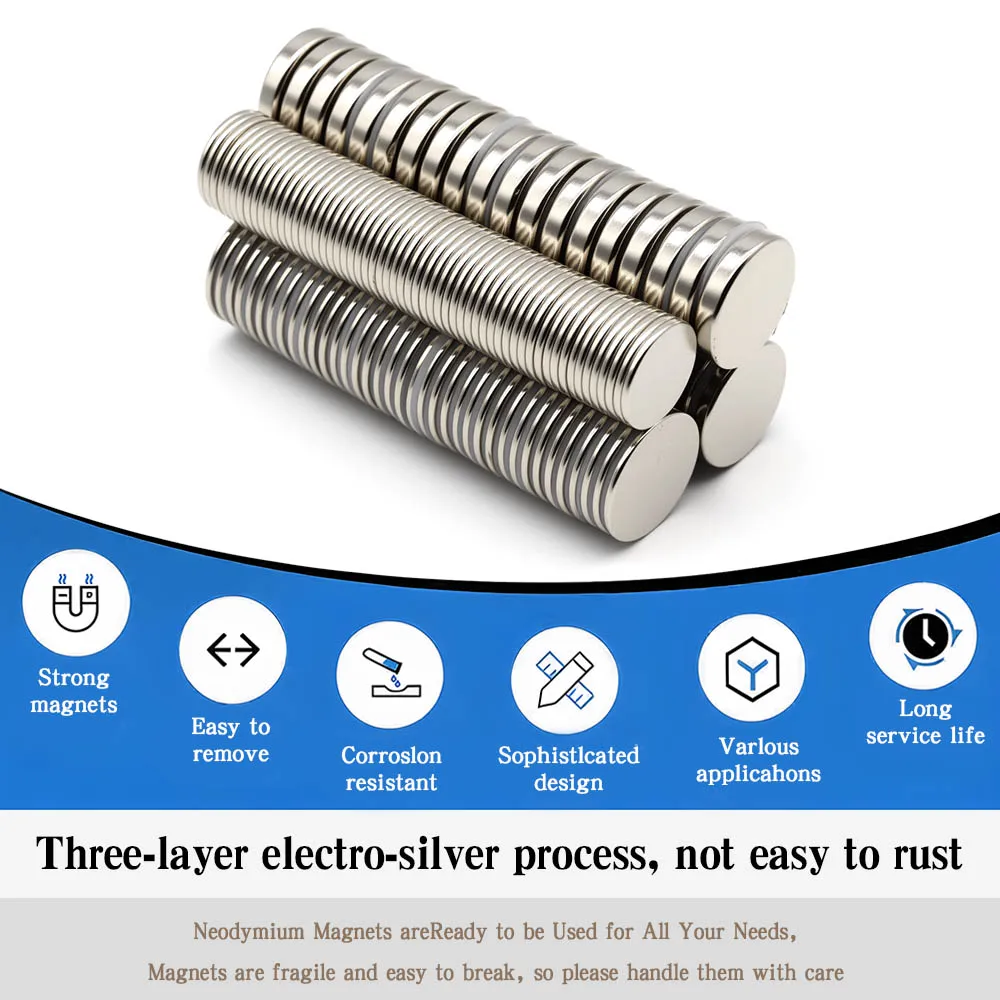 مغناطيس ثلاجة Imanes المستديرة لثلاجة السبورة البيضاء للمكتب ذاتية الصنع 20x2/20x3/20x4/20x5/25x2/25x3/25x4/25x5mm #3