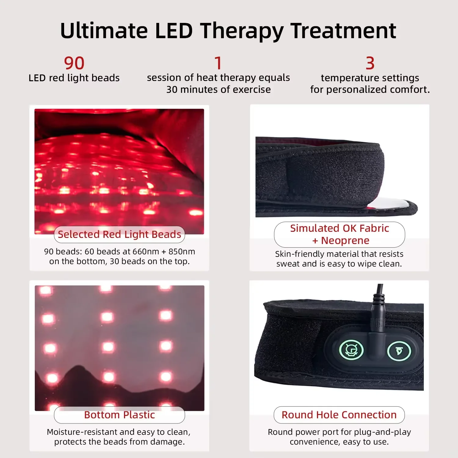Red Light Infrared Therapy Foot Slippers 660nm 850nm Pain Relief Blood Circulation for Feet Ankle Heel
