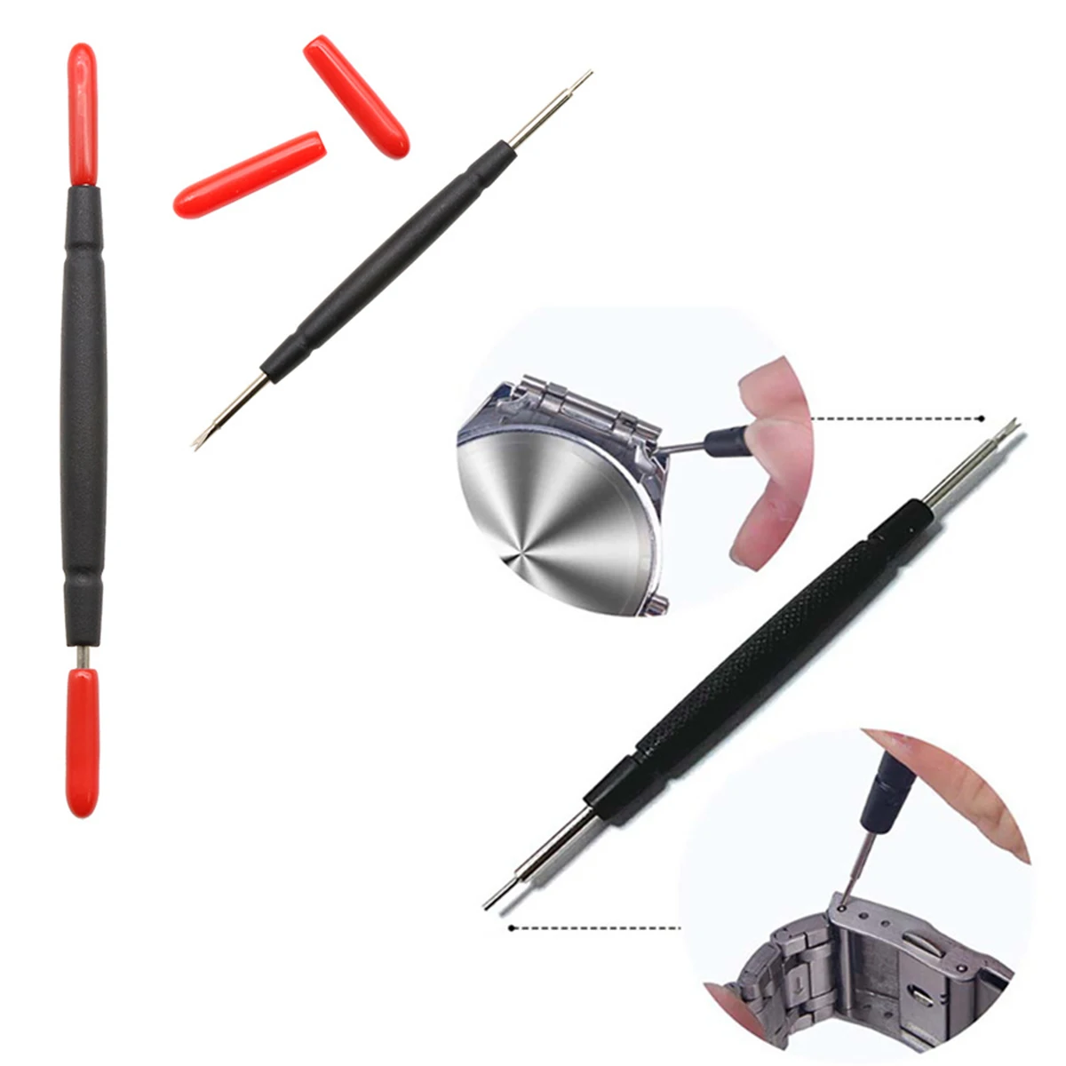 24Pcs Back Cover Press Watch Presser Repair Tools Kit Watch Back Cover Opener Press Tool for Close Watches with 12 Mould Sizes