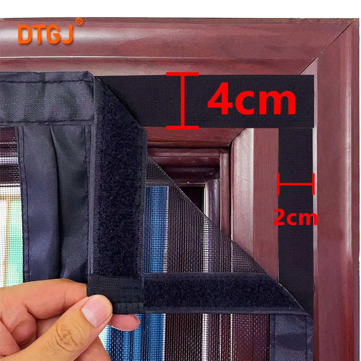 DTGJ Magnetic Mesh Screen Doors Mosquito Net Anti Fly Insect Door Mesh Open from Side 2 Automatic Closing Size Can Be Customized