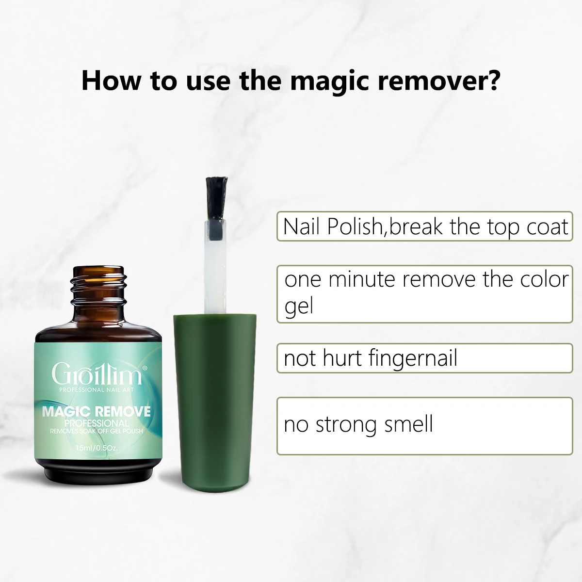 عبوة واحدة من مزيل طلاء الأظافر، 15 مل لكل أنبوب، سريع وسهل، خالي من العطور، خالي من الكحول، يزيل طلاء الأظافر بسرعة. #6