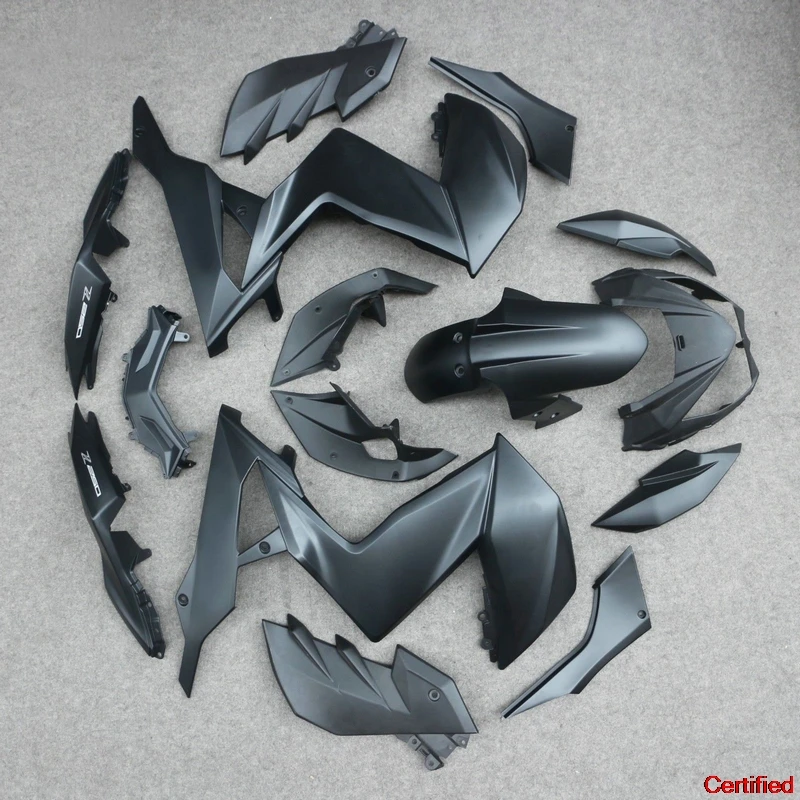 

New Matte Black Motorcycle Fairing Kits For Kawasaki Z250 Z300 2013 2014 2015 2016 2017 Fairing Set Z300 13 14 15 16 17 XJ29