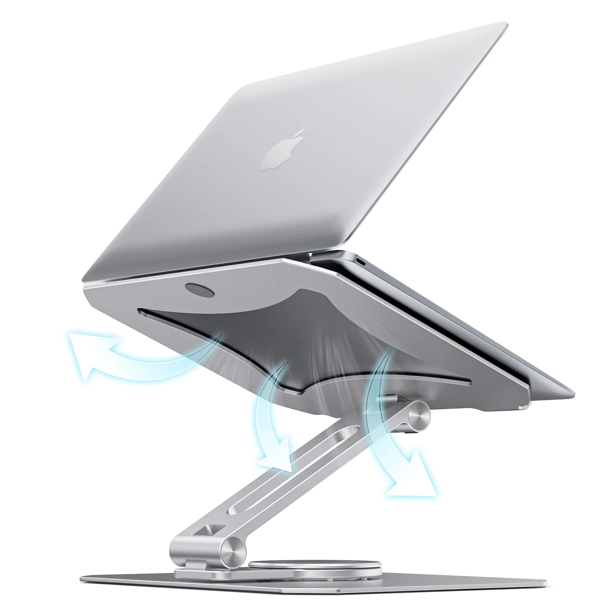 Boneruy Aluminum Folding Tablet Holder Stand Aircooled Foldable Tablet  Stand  Adjustable Laptop Stand