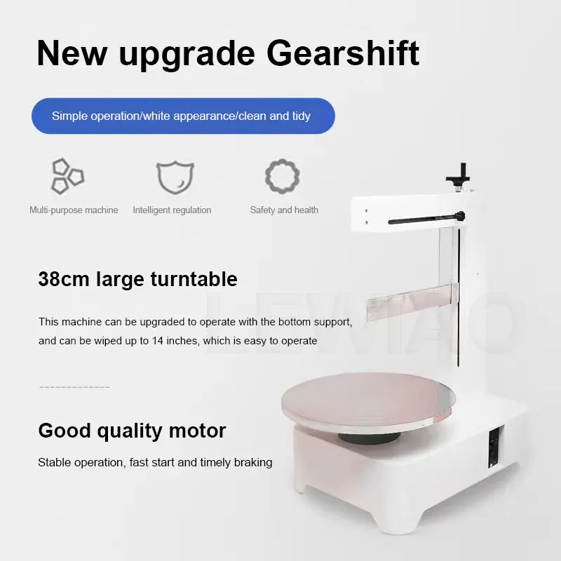 Máquina de revestimento de gelo de creme de bolo de aniversário automática redonda pão creme manteiga espalhando máquina de aparar