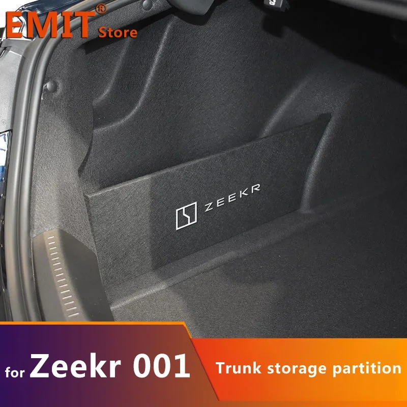 Rear Storage Compartment Partition Fit for Zeekr 001 Rear Spare Partition Rear Trunk Storage Box Interior Modification