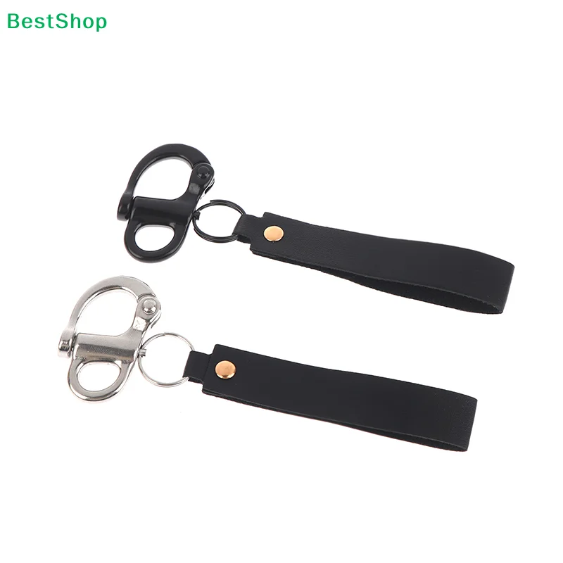 ☏316 Stainless Steel Quick Release Clip Swivel Shackle Shackle With Leather Handle For Mask Firefighter Rigging Accessory