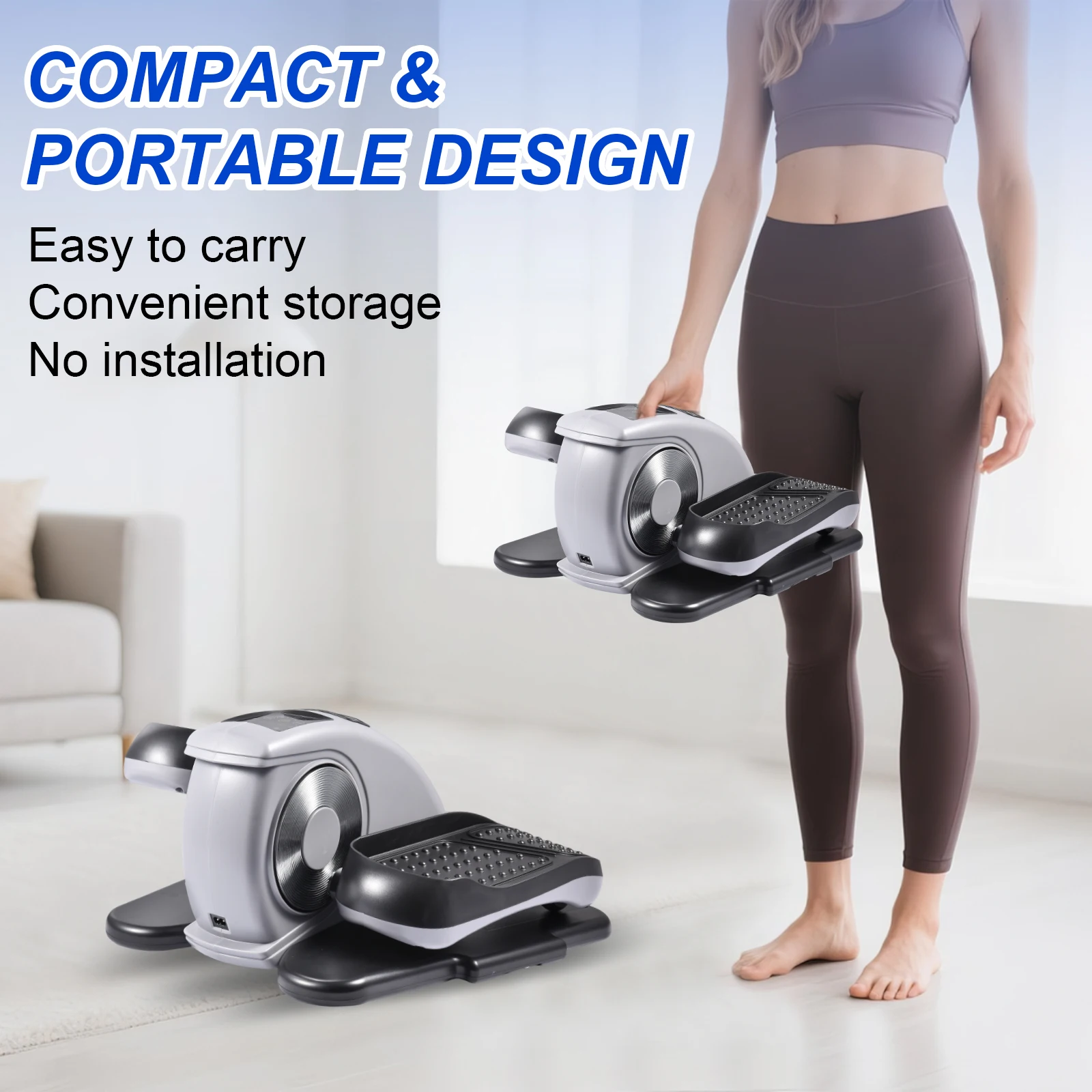 

Electric Under Desk Elliptical Machine, Smart LED Display Leg Exerciser for Seniors, Quiet Portable Electric Elliptical Training Machine with 12 Adjustable Speeds, Non-Slip Pedals Seated Pedal Exerciser for Home Office Leg Rehabilitation
