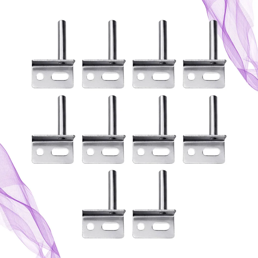 

10pcs Corner Hinges Heavy Duty For Doors Silver Long Style Durable Simple Design Easy Install Widely Used Bedroom Living Room