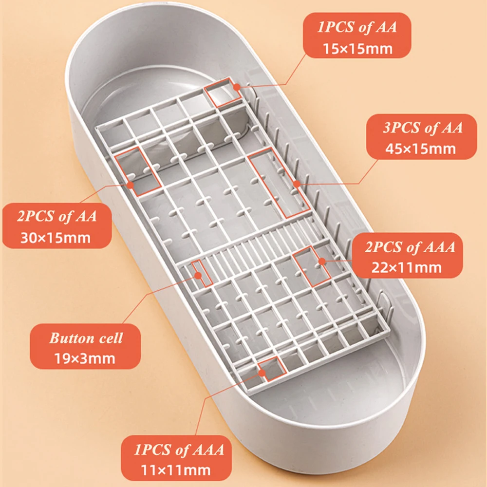 New AA AAA Battery Storage Box Stackable Battery Button Cell Holder Case Battery Capacity Tester Battery Protection Container