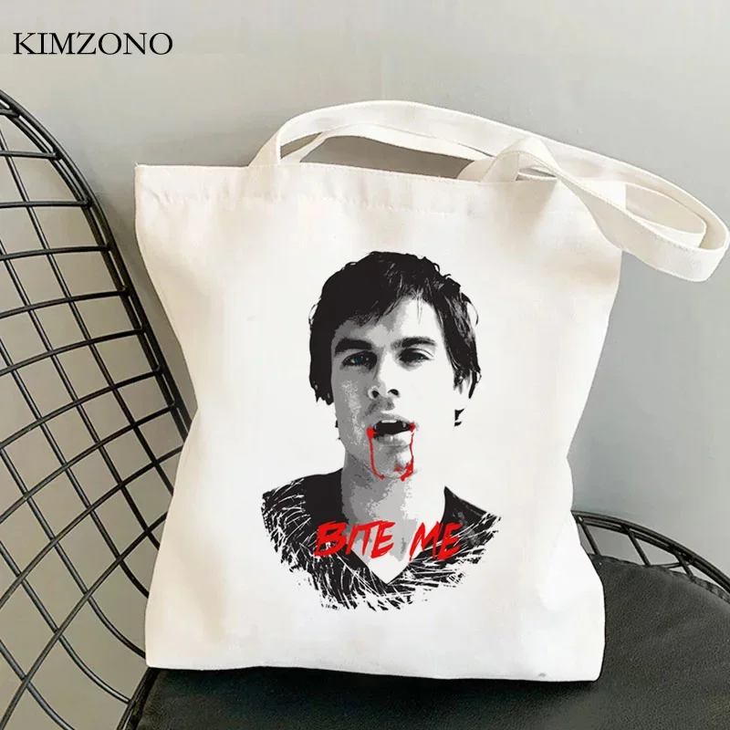 the Vampire Diaries shopping bag grocery shopper jute bag recycle bag shopper bag bolsa compra woven sac tissu