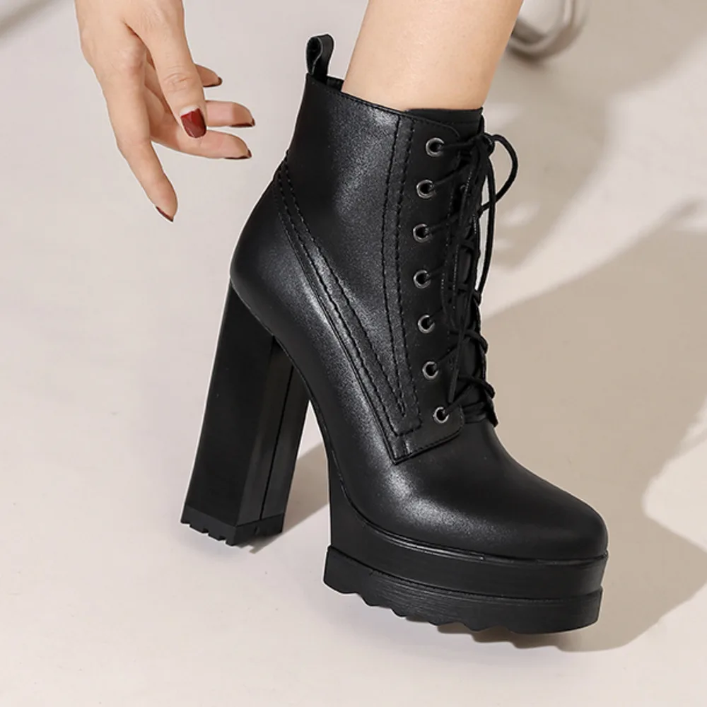 

Ботинки, повседневная женская обувь из натуральной кожи, женская обувь на высоком каблуке, новинка 2025, модная женская обувь, ботильоны