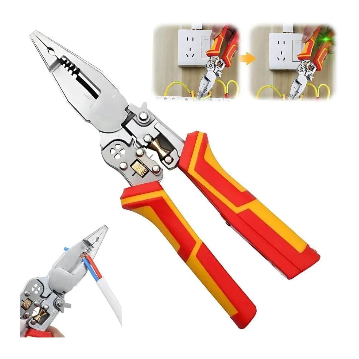 For Cutting Pulling Wires And Electricity Measurement Electric Wire Stripper Twister With Voltage Tester