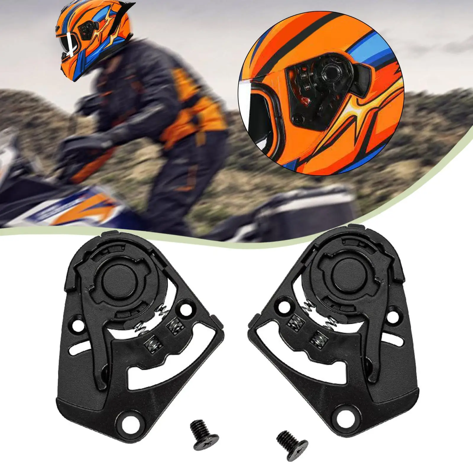 

2x Helmet Shield Base Plate Component Equipment,Repair Parts,High Performance,Motorbike Accessories for Gsb 540 RC3 360D K7