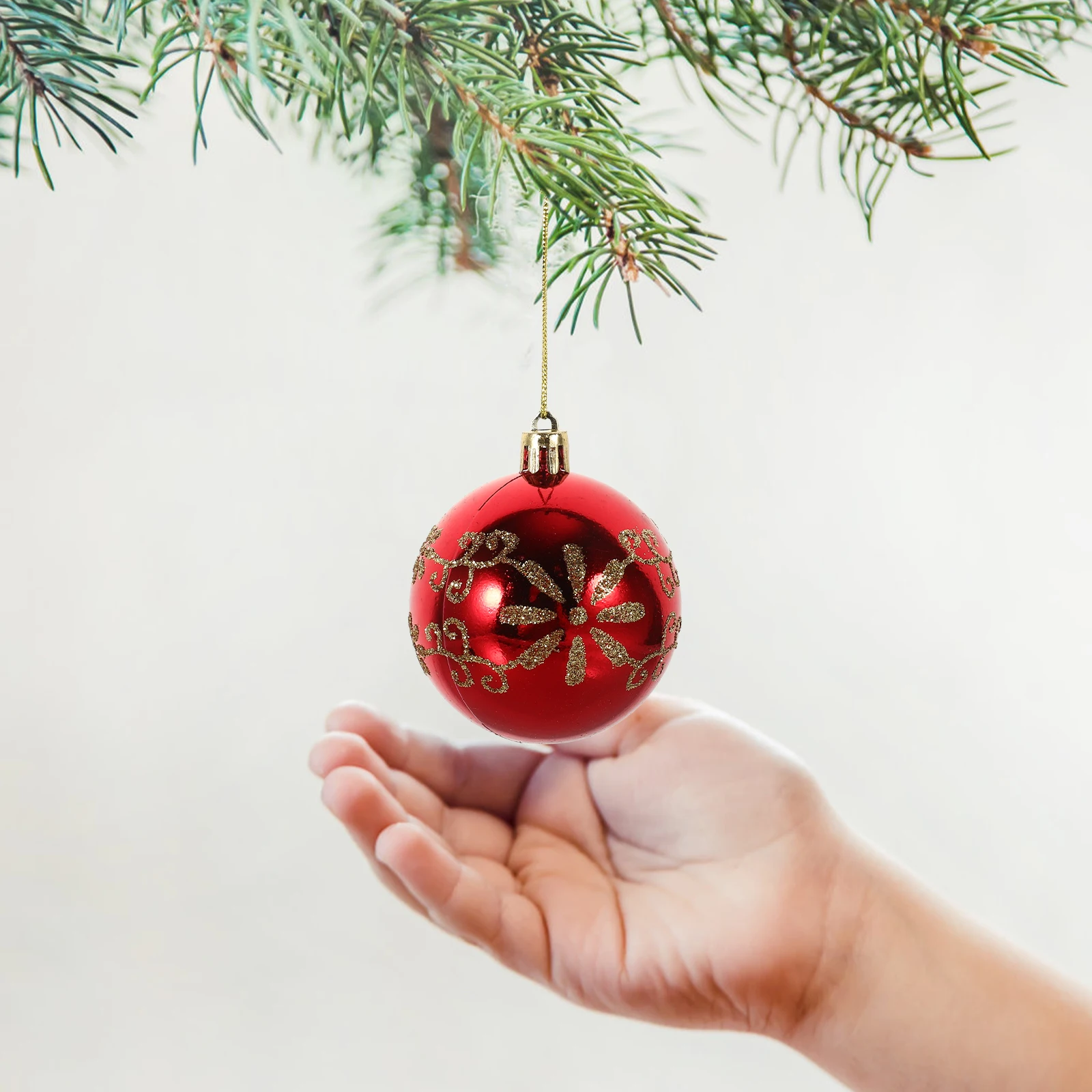 

44pcs Christmas Ornaments Set 3-6cm Colorful Decorative Balls Hanging Adornment Reusable Xmas Props Plastic Vibrant NonFading