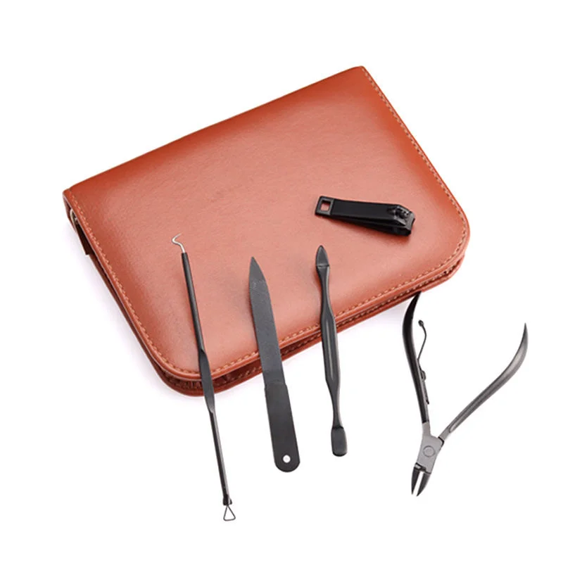 High quality Manicure Set 25 in 1 Professional Practical Kit With leather case Stainless Steel Nail Clippers Personal Care Tool