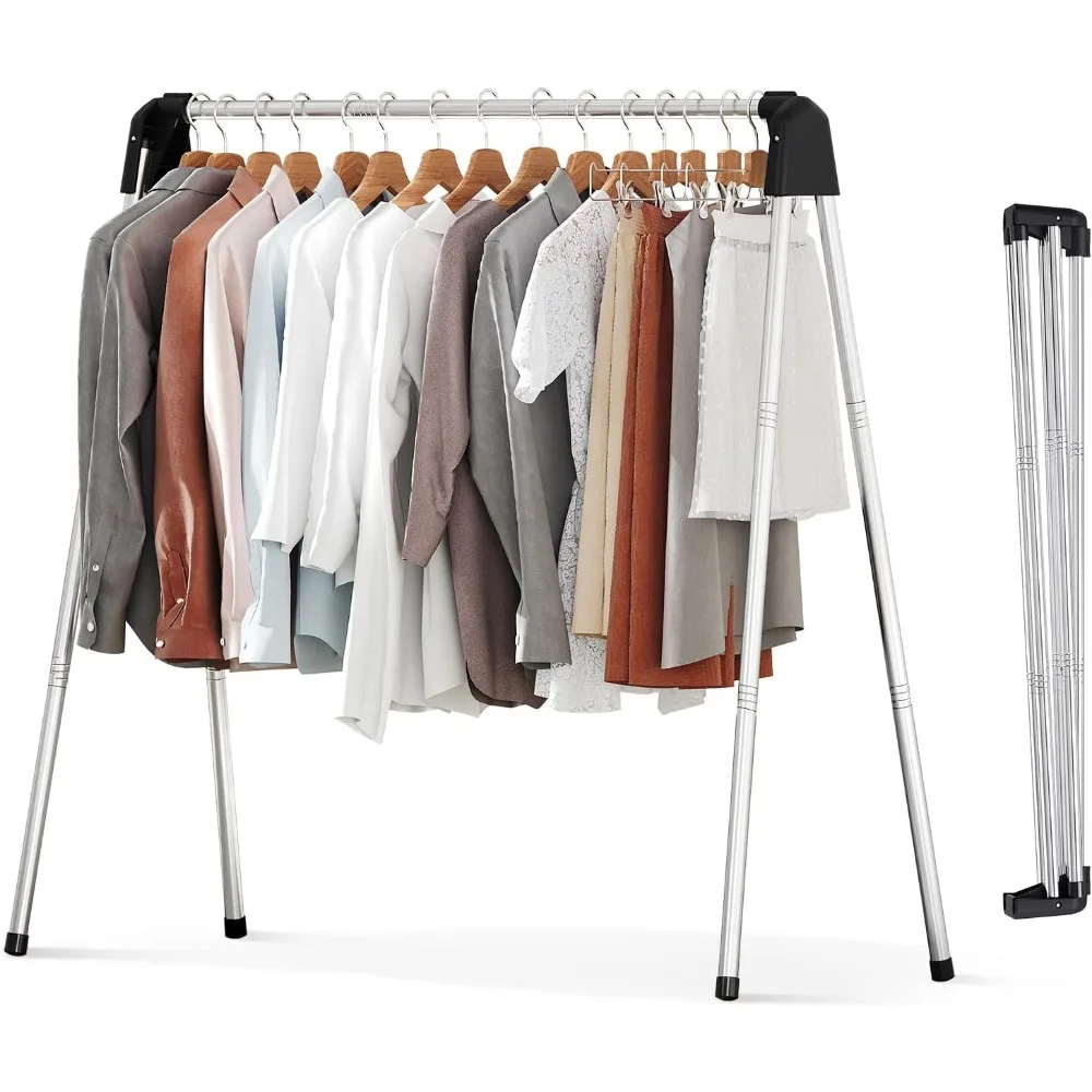 

Clothes Drying Rack Foldable, Stainless Steel Laundry Drying Rack Collapsible, Clothes Hanger for Sweater Baby Clothes Towel fo
