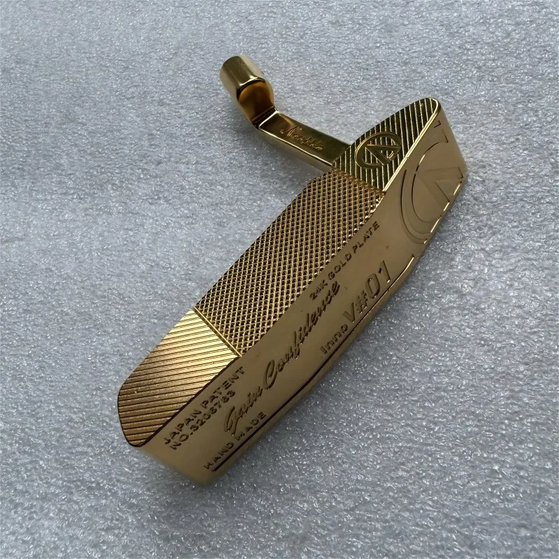 NDORPHIN HAND MADE Inno V#01 carbon steel CNC golf putter head with JAPAN PATENT 24K GOLD PLATE