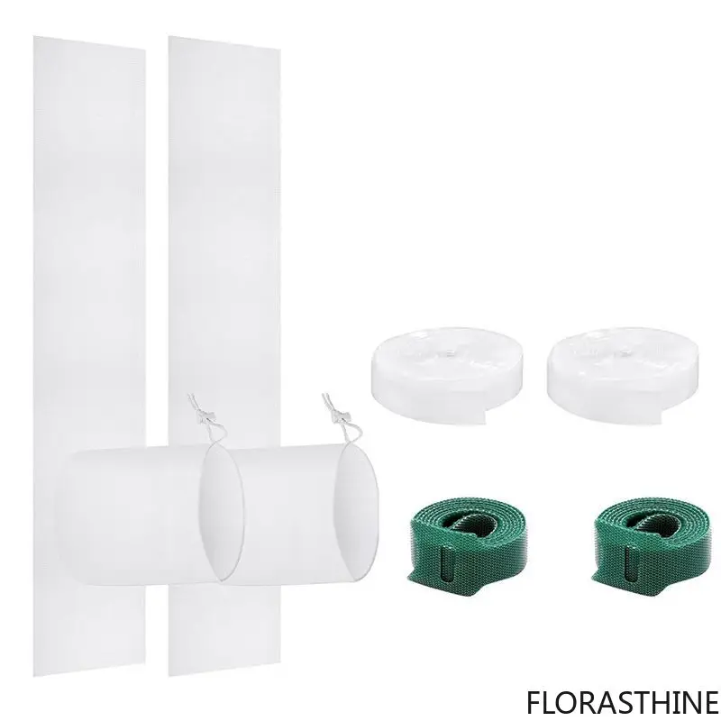 2 Pack Set for Portable Air Conditioner Window Seal Kit Adjustable Vent Sealing Kit for Ac Units with Drawstring-AT36