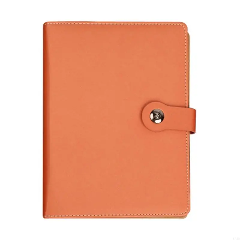 Y8AD 6 колец Binder Binder Leather Notebbook 160 страниц шириной.