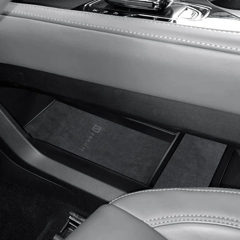 Car Center Console Box for ZEEKR 001 009 Central Storage Tray Organizer Container Tidying alcantara suede Accessories